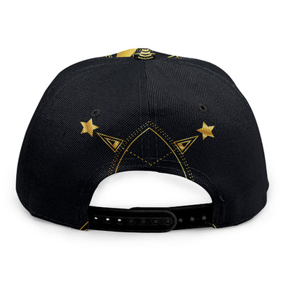 Geometric Eye of Providence Print Snapback Cap
