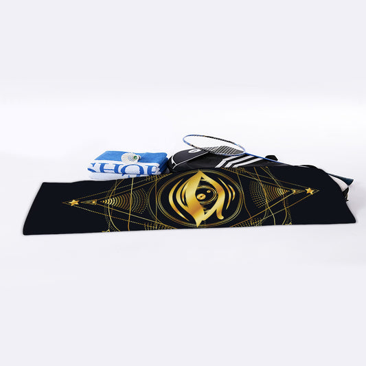 Geometric Eye of Providence Print Sports Towel