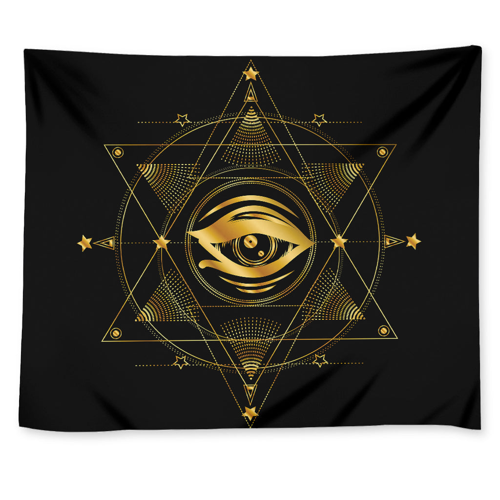 Geometric Eye of Providence Print Tapestry