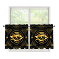 Geometric Eye of Providence Print Tier Curtains
