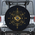 Geometric Eye of Providence Print Tire Cover With Camera Hole