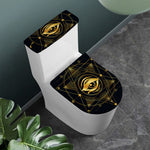 Geometric Eye of Providence Print Toilet Lid And Tank Cover Set