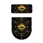 Geometric Eye of Providence Print Toilet Lid And Tank Cover Set
