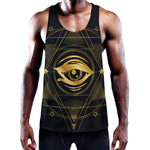 Geometric Eye of Providence Print Training Tank Top