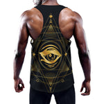 Geometric Eye of Providence Print Training Tank Top