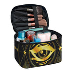 Geometric Eye of Providence Print Travel Makeup Bag