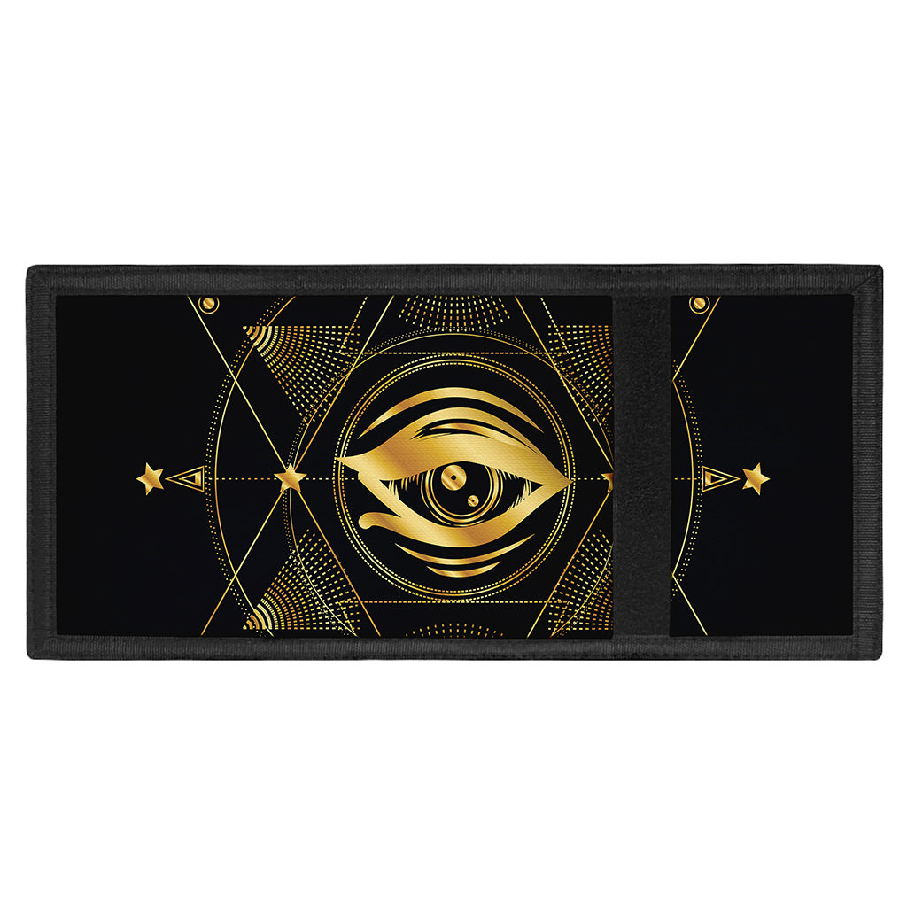 Geometric Eye of Providence Print Trifold Wallet