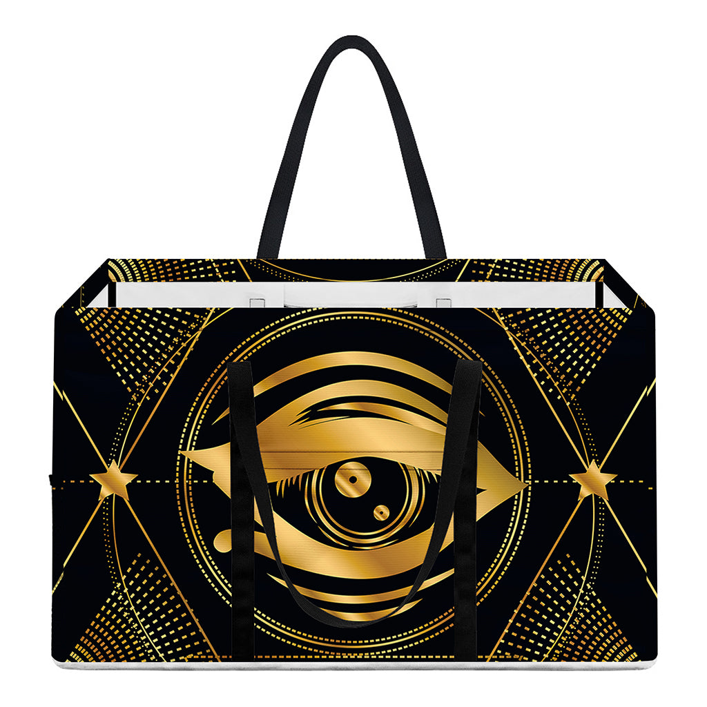 Geometric Eye of Providence Print Utility Tote Bag