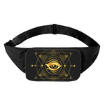 Geometric Eye of Providence Print Waist Bag