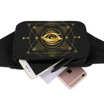 Geometric Eye of Providence Print Waist Bag