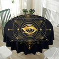 Geometric Eye of Providence Print Waterproof Round Tablecloth