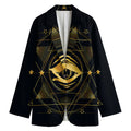 Geometric Eye of Providence Print Women's Blazer