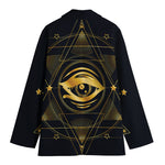Geometric Eye of Providence Print Women's Blazer