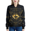 Geometric Eye of Providence Print Women's Bomber Jacket