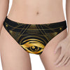 Geometric Eye of Providence Print Women's Thong