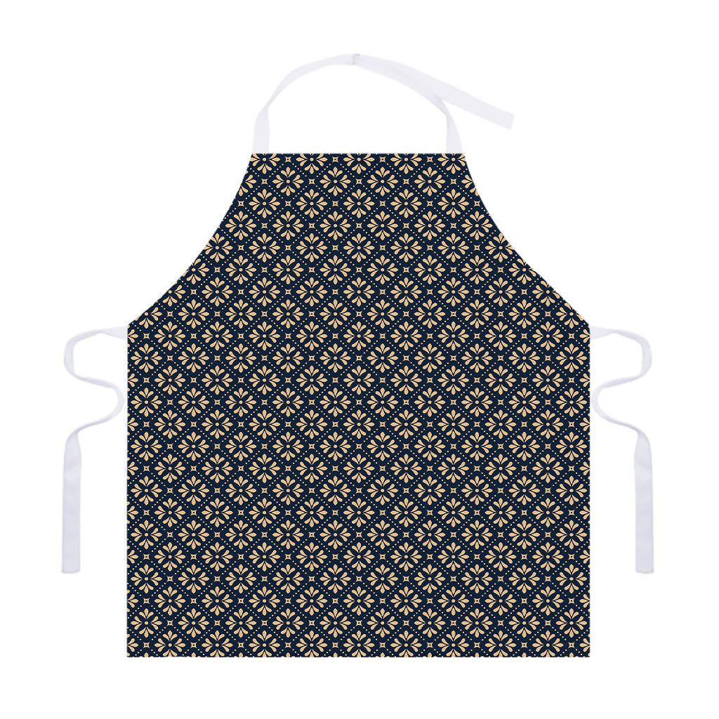 Geometric Floral Print Adjustable Apron