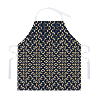 Geometric Floral Print Adjustable Apron
