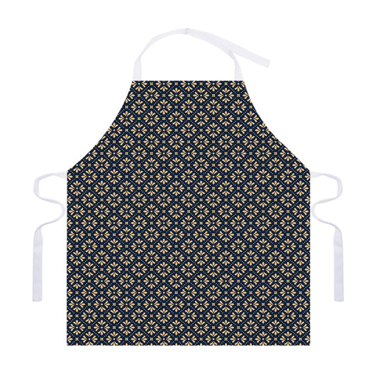 Geometric Floral Print Adjustable Apron