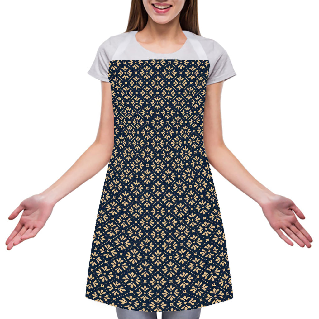 Geometric Floral Print Adjustable Apron