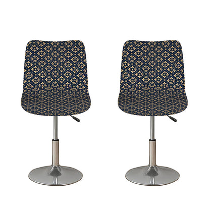 Geometric Floral Print Bar Stool Covers
