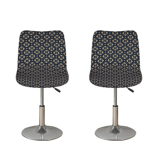 Geometric Floral Print Bar Stool Covers