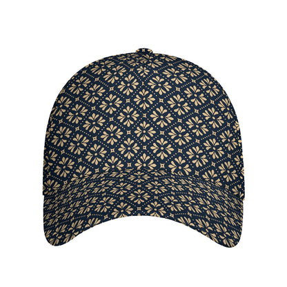 Geometric Floral Print Baseball Cap