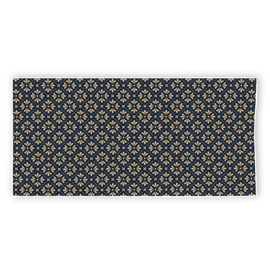 Geometric Floral Print Beach Towel