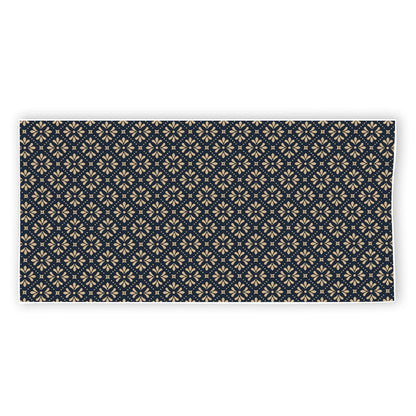 Geometric Floral Print Beach Towel
