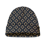 Geometric Floral Print Beanie