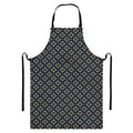 Geometric Floral Print Bib Apron With Pocket