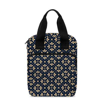 Geometric Floral Print Bible Tote Bag