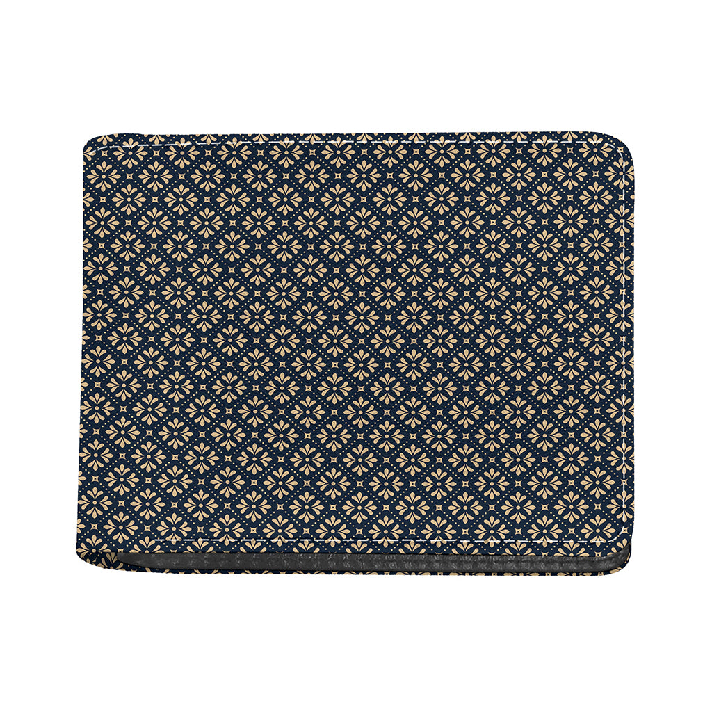 Geometric Floral Print Bifold Wallet
