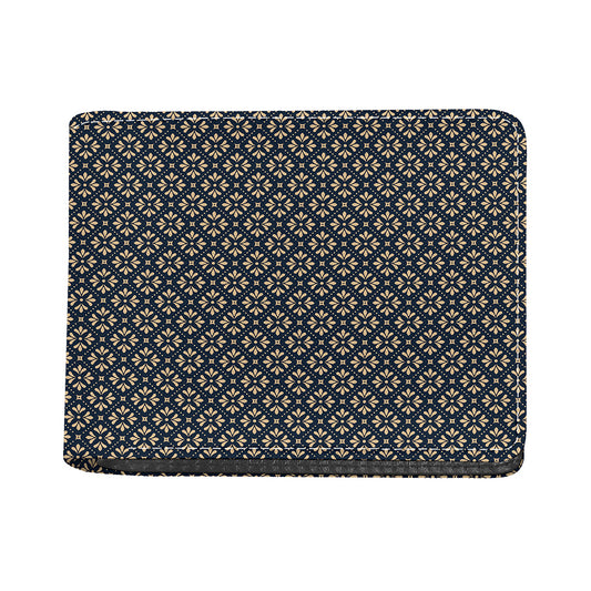 Geometric Floral Print Bifold Wallet