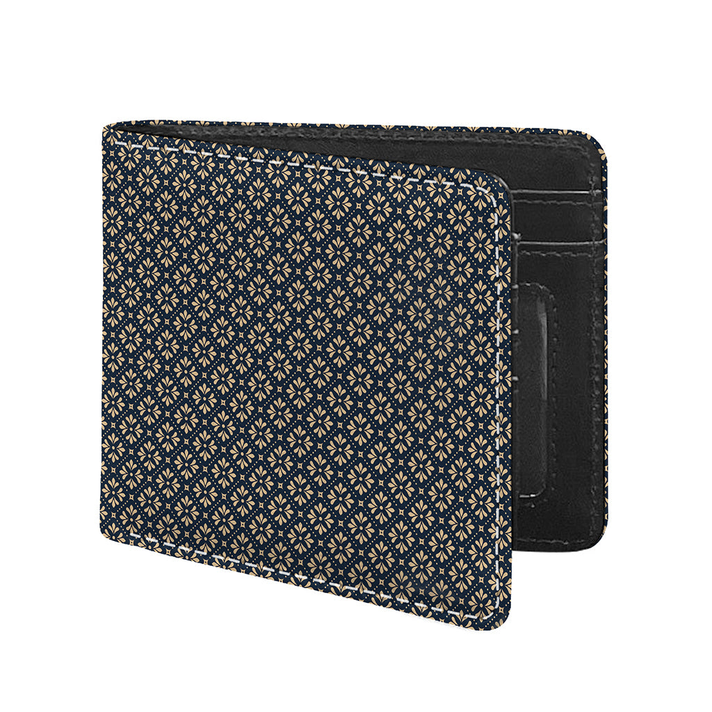 Geometric Floral Print Bifold Wallet