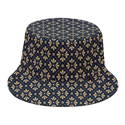 Geometric Floral Print Bucket Hat