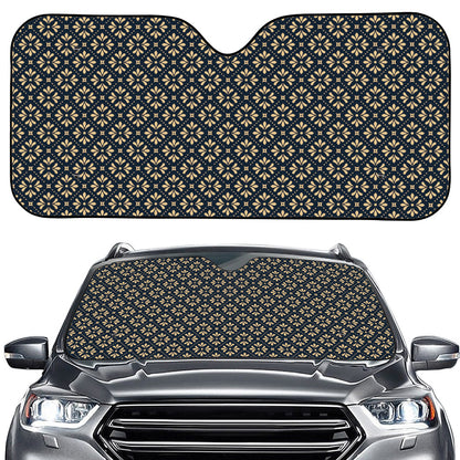 Geometric Floral Print Car Windshield Sun Shade