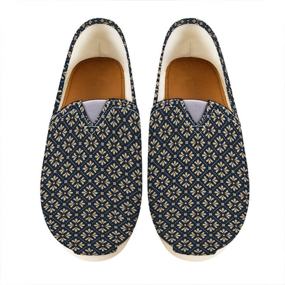 Geometric Floral Print Casual Shoes
