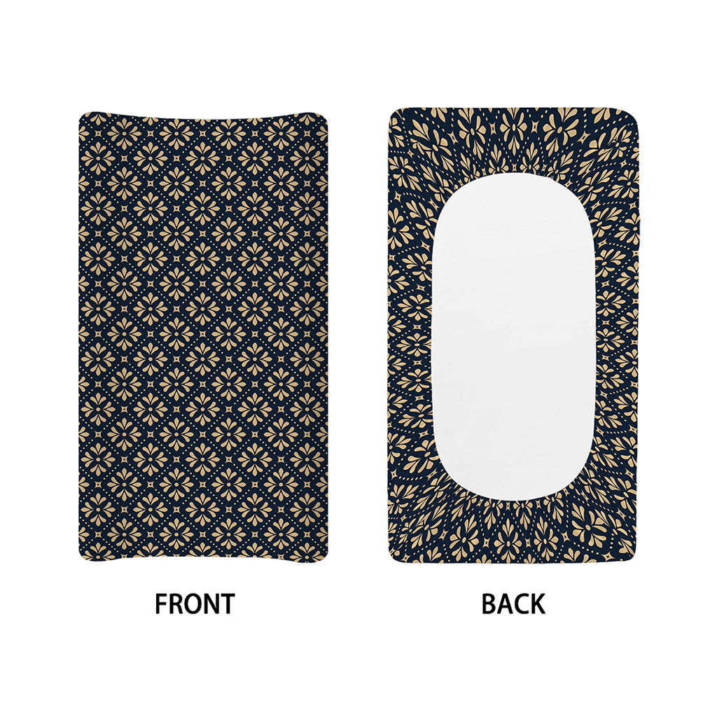 Geometric Floral Print Changing Pad Cover