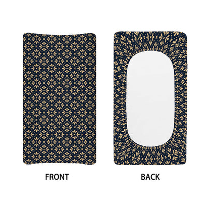 Geometric Floral Print Changing Pad Cover