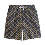 Geometric Floral Print Cotton Shorts