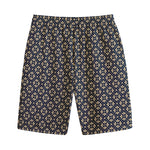Geometric Floral Print Cotton Shorts