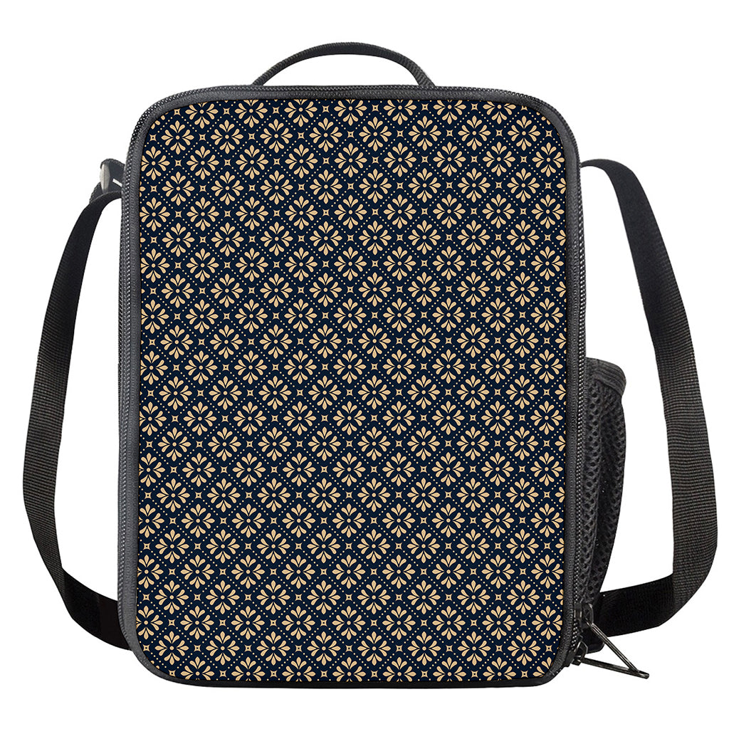 Geometric Floral Print Crossbody Lunch Bag