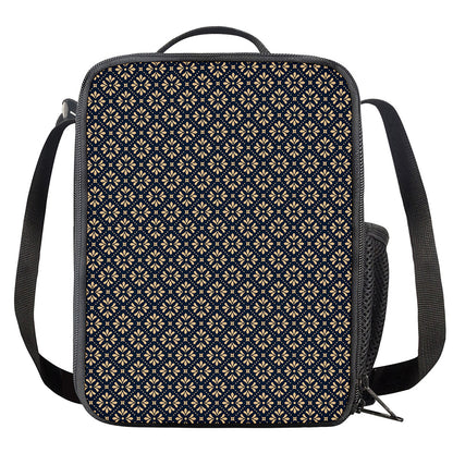 Geometric Floral Print Crossbody Lunch Bag