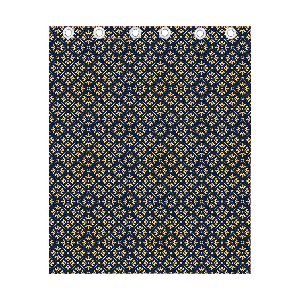 Geometric Floral Print Curtain