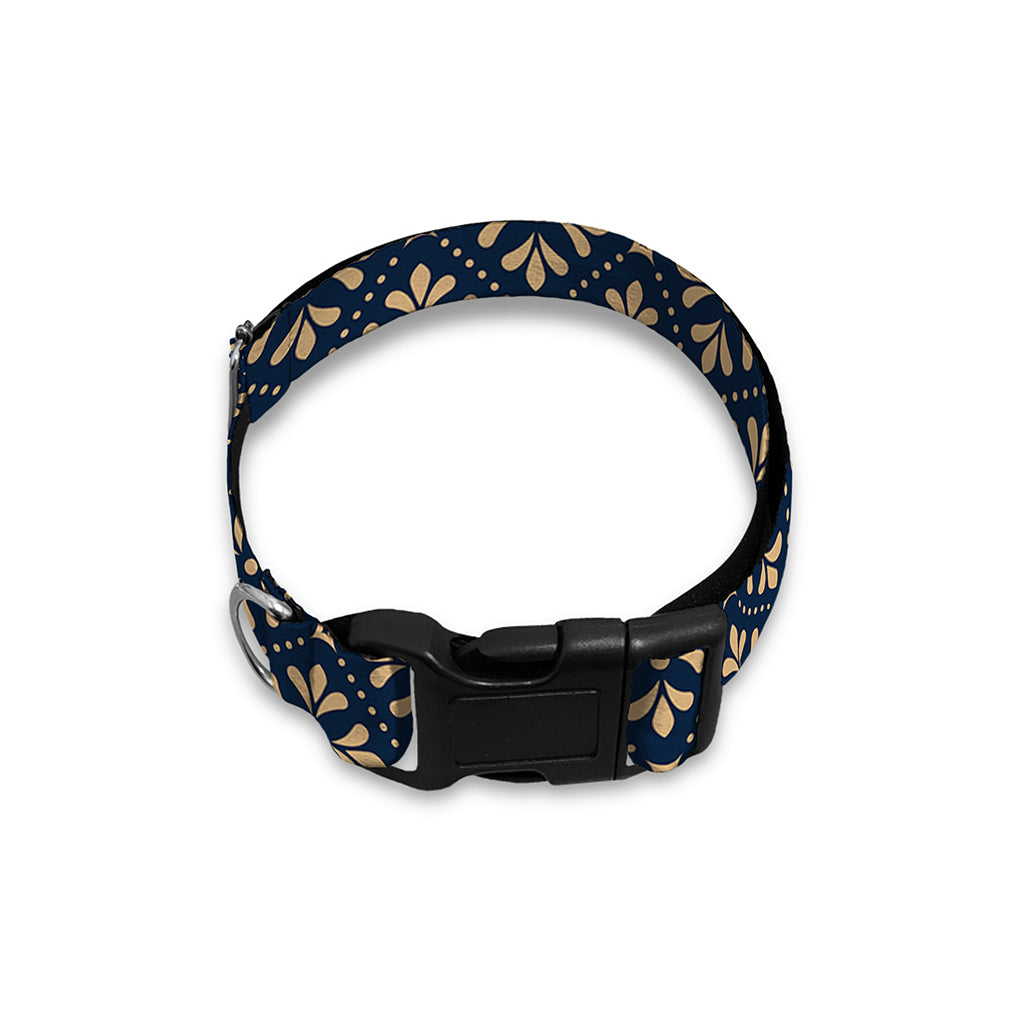 Geometric Floral Print Dog Collar