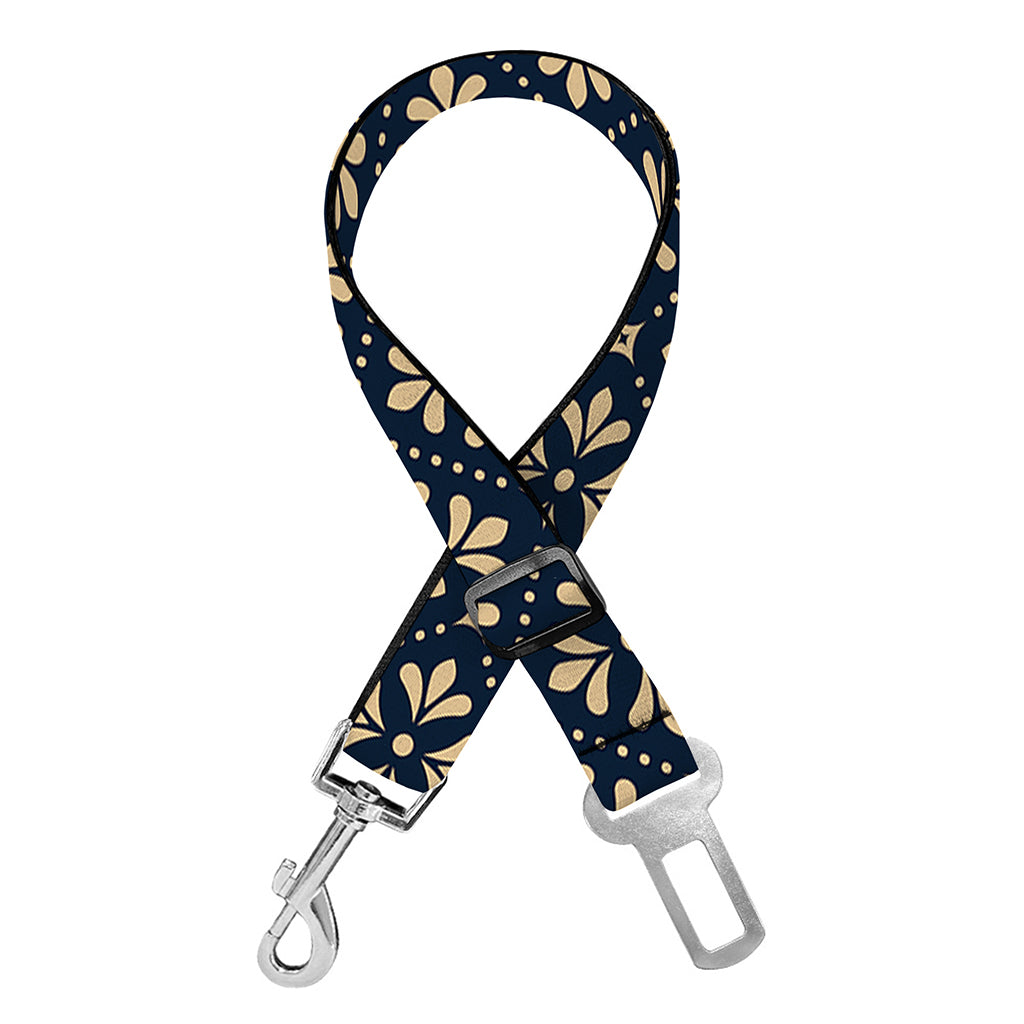 Geometric Floral Print Dog Seat Belt