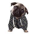 Geometric Floral Print Dog Zip Up Hoodie