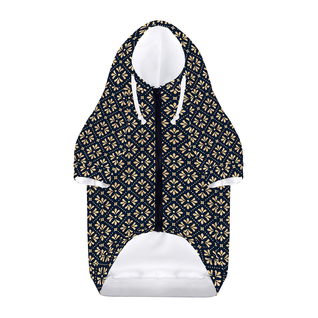 Geometric Floral Print Dog Zip Up Hoodie
