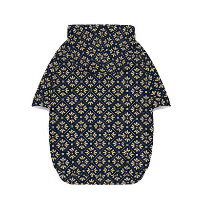 Geometric Floral Print Dog Zip Up Hoodie