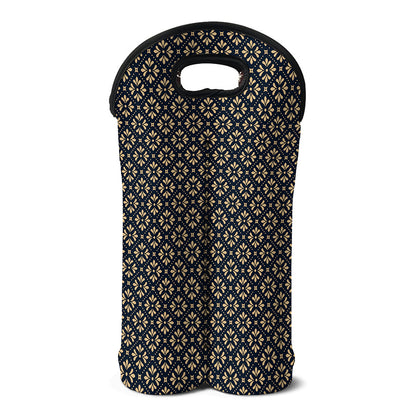 Geometric Floral Print Double Neoprene Wine Tote